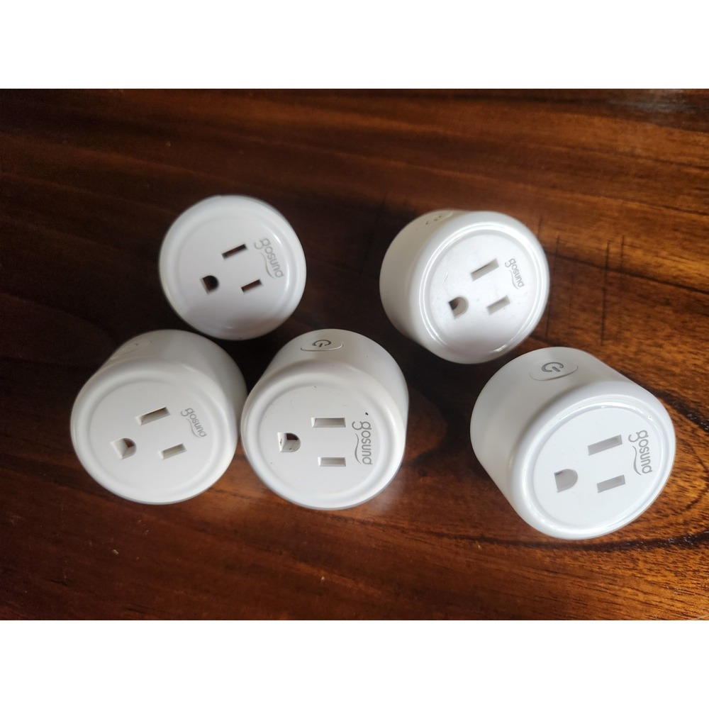 Lot of 5! Gosund WiFi 2.4GHz Smart Plugs Model WP3 White